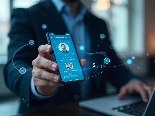 Data-Centric Networking The Efficiency of Digital Business Cards