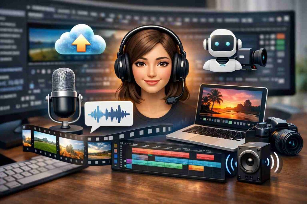 Online Video Editor with Text-to-Speech for Natural Voiceovers