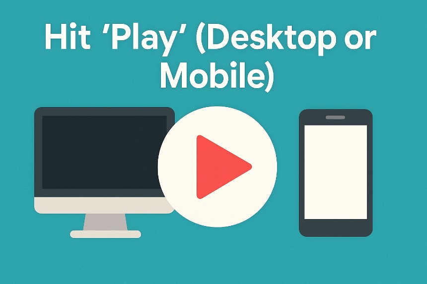 Hit “Play” (Desktop or Mobile)