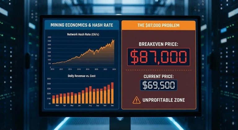 Mining Economics, Hash Rate, and the $87,000 Problem