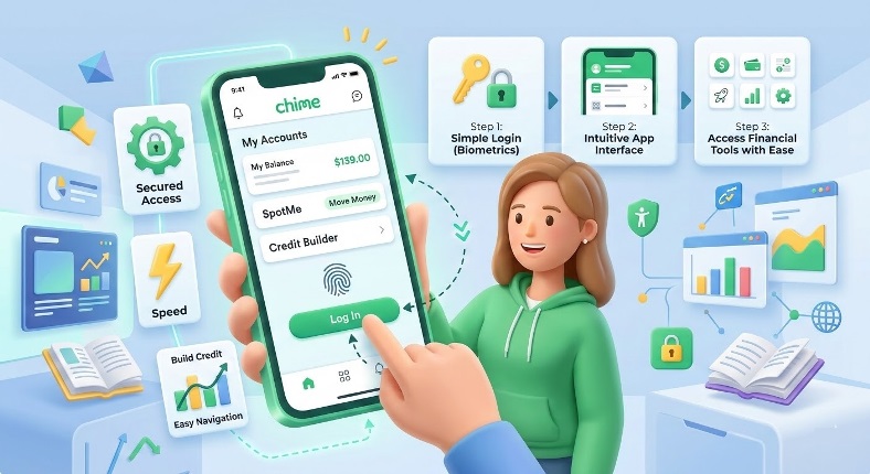Chime login, App Experience, and Ease of Use