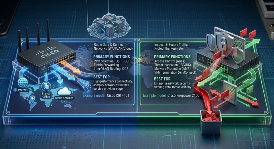 Cisco Router vs. Cisco Firewall 