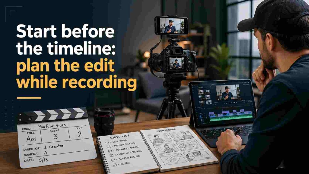 Start before the timeline plan the edit while recording