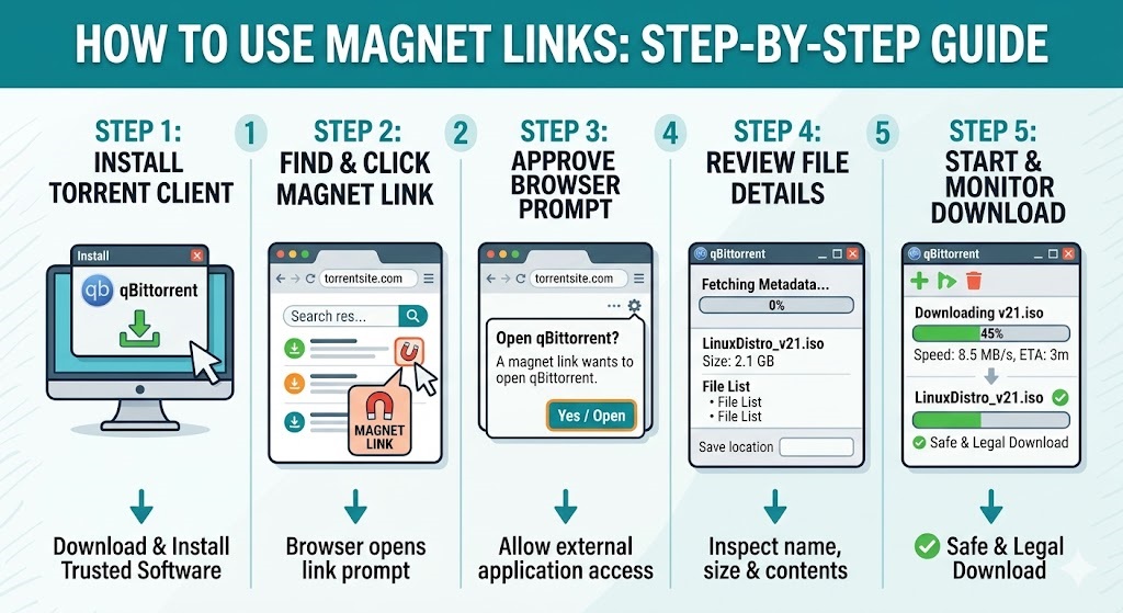 How to Use Magnet Links Step by Step