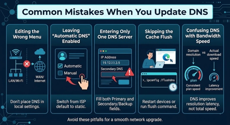 Common Mistakes When You Update DNS