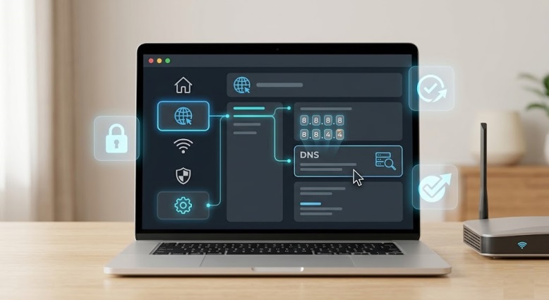 DNS Menu Location on the Router