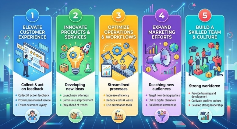 Five Actions that Drive Business Growth in Reality