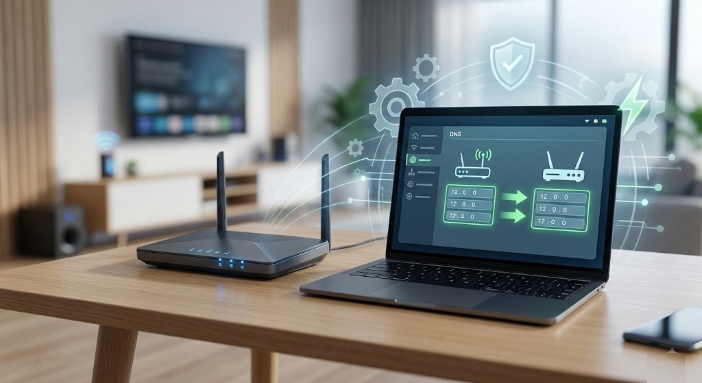 how to change dns on router