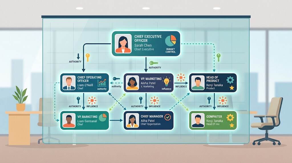 Map the Humans — Who Holds Budget, Power, and Grudges
