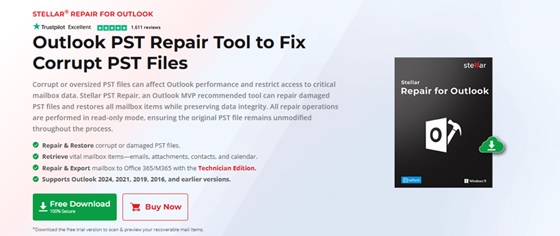 Key Features of Stellar Repair for Outlook 
